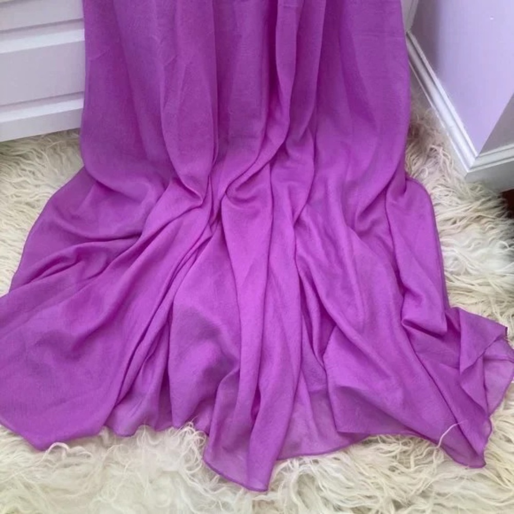 HALSTON HERITAGE V-Neck Long Dress - Picture 9 of 12